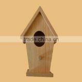 Small Wooden Bird House in Two-story Building Shape thumbnail-1