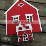 Wall Hanging Decoration Creative Children Room Decorative Small Red House False Window Mediterranean Style thumbnail-1