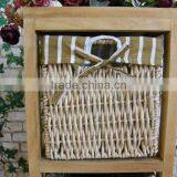 European Style Woven Baskets Cabinets Wooden Home Decorative Furniture thumbnail-5