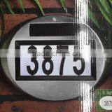 Stainless Steel OVAL Solar Address (House Number) Light thumbnail-2