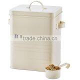 Metal Dog Dry Food and Pet Treats Storage Container Canister Tin Box With Scoop thumbnail-2