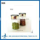 Clear Flat Shape Glass Spice Jar With Metal Lid thumbnail-1