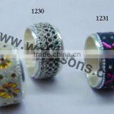 Brass Napkin Ring Perforated Silver Plated thumbnail-2