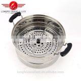 Natural Siliver Color Black Bakelite Handle Clear Stainless Steel Cooking Pot/ Steam Pot thumbnail-2