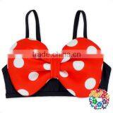 White Dots Red Black Bow Top Ruffle Bloomers Lovely Two Pieces Baby Bikini Swimsuit thumbnail-2