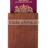 Cheap OEM Genuine Leather RFID Blocking Passport Holder thumbnail-5