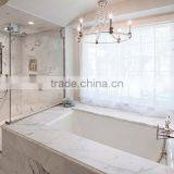 Chinese Interior Design Natural Stone Top Polishing White Marble Tile thumbnail-1