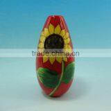Sunflower Handpainted Mini Ceramic Vase for Home Decoration thumbnail-1
