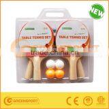 Promotional Table Tennis Bat Set Pingpang Ball With 4 Rackets and 4 Balls thumbnail-1