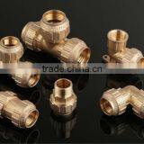 PE PIPE BRASS FITTING TEE thumbnail-2