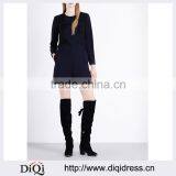 Wholasale Women Apparel Black Round Neck Long Sleeves Embroidered Crepe Playsuit(DQE0104J) thumbnail-1