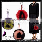 CX-R-38 China Wholesale Fox Fur Keychain Customized thumbnail-1