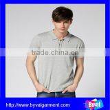 New Summer 2016 fashion mens custom solid color polo shirt gray polo t-shirt