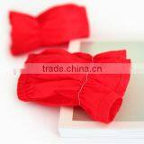 Red Color Baby Clothes 3 Pieces Set Off Shoulder Tulle Bloomer Wholesale Products thumbnail-4