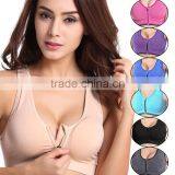 Zm10843a Professional Shock Running Sports Bra Front Zipper Without Rims Wholesale Yoga Underwear thumbnail-2