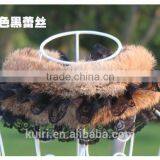 Lace Real Fur Collar Scarf Coat Warm Wrap Fake Neck Ring Winter Fox Rabbit Fur Cape Clothing Accessory Shawl Scarves thumbnail-5