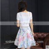 Korea Style Organza Temperament Fairy Flower Dress For Women thumbnail-2