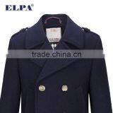ELPA 2016 Latest Design Winter Wool Coat Dark Blue Boys Wool Overcoat With Elbow Patches thumbnail-4