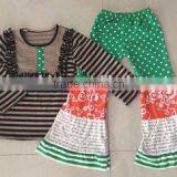 Wholesale Happy Fall Halloween Boutique Sets Baby Girls Outfit Wholesale Boutique Outfit Orange Dress Ruffle Pant Remake Outfits thumbnail-3