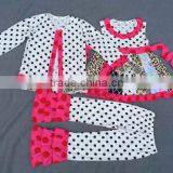 Wholesale Happy Fall Halloween Boutique Sets Baby Girls Outfit Wholesale Boutique Outfit Orange Dress Ruffle Pant Remake Outfits thumbnail-4