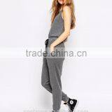 Women Relaxed Fit Scoop Neck Sports Wear Jumpsuit With Pockets 2015 thumbnail-4