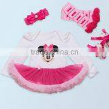 2017 Hot Sell Baby Birthday Party Romper Suit , Cute Cartoon Printing Suit,romper+knee-pad+headband+one Pair of Shoes thumbnail-1