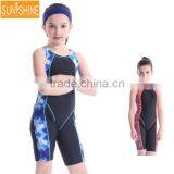 Professional Waterproof Training Swimwear Knee Suit One Piece Swimsuit for Women thumbnail-1