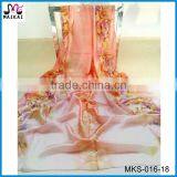 Wholesale New Fashion Floral Print Indian Silk Scarf thumbnail-4