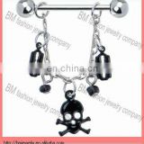 316L stainless steel body jewelry cheap skull nipple piercing