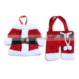2Pcs/set Cute Christmas Santa Clothes and Pants Shaped Cutlery Silverware Holder Set Knives and Forks Pockets thumbnail-1