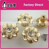 20mm Button in Alloy Silver Jeans Button With Strass