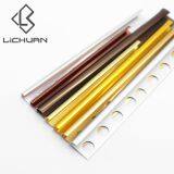 Material Aluminium Metal Bullnose Quadrant Gold Quarter Round Trim thumbnail-1