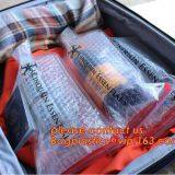 Ziplock Bottom Leakproof Reusable Wine Bottle Protector 3 Pack Bubble Travel Protective Bag,USA Amazon WineSkin Protecto thumbnail-1