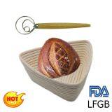 Triangle Croissant Rattan Banneton Bread Proofing Basket With Baking Tool thumbnail-1