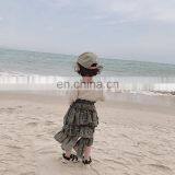5201 Kids Clothing Popular Summer Baby Girls Casual Dress Soft Green Long Skirt thumbnail-3