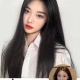 Wig Female Long Hair Wig Piece a Piece of Wig Patch Invisible no Trace Long Straight Hair Piece Hair Increase Amount Fluffy thumbnail-3