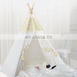 Kids Cotton Canvas Teepee Tent Children Play Tent Indoor Outdoor Toy Tent for Girls and Boys thumbnail-4