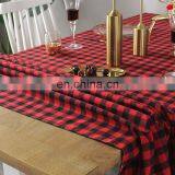 New Year Christmas Tablecloth Retro Plaid Cotton Linen Fabric Nordic Household Rectangular Banquet Table Cloth thumbnail-6