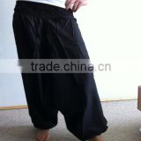 Organic Cotton Black Harem Trouser Pants Baggy Loose Genie jumpsuit Yoga Boho Gypsy Indian women Ladies Belly Dance Indian Pant