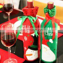 2020 Snowman Party Ornament Champagne Red Wine Bottle Covers Bag for Christmas Decor Home Navidad thumbnail-4
