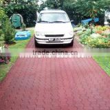 Parking space rubber flooring