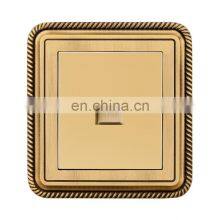 Type 86 UK/EU Standard Pop Socket The Wall Phone Socket Copper Wire Drawing Panel Sockets And Switches Electrical 16A thumbnail-1