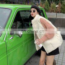 New Arrival Women Down Filled Solid Sleeveless Jacket Custom Winter Down Puffer Vest Short Casual Women's Jackets thumbnail-2