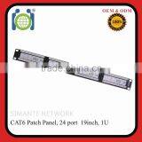 Cat6 24 Port Unshielded Krone Type 19" Horizontal Rackmount 1U Patch Panel