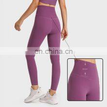 High Waist 13 cm Waistband Women Gym Sports Ankle Length Sport Tights Yoga Fitness Pants Workout Leggings Pants With Pocket thumbnail-1