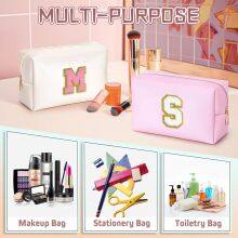 Travel Makeup Bag Chenille Letter Pouch Cosmetic Bag thumbnail-2