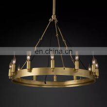 Modern Luxury American Retro Room Hotel Decoration Round Chandelier Lighting Camino Retro Filament Glass Lampshade Chandelier thumbnail-4