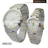 King Quartz Stainless Steel Watch for Couples thumbnail-1