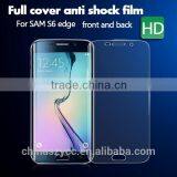 New Arrival Mobile Accessories Full Screen Clear Anti-shock Screen Protector Wholesale for Samsung Galaxy s6 s7 Edge Free Sample