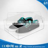 Clear Drop Front Acrylic Shoe Box Display With Lid thumbnail-1